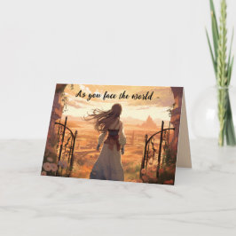 AGRADECIMENTO ENFRENTE O CARTÃO DE ENCORAJAMENTO DO MUNDO