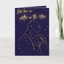 Agradecimento Escrito no Cartão de Amor das Estrelas