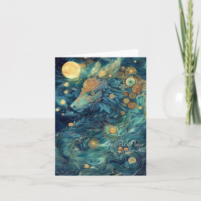 Agradecimento Esteja No Cartão De Dragão De Paz (Frente)