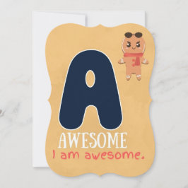 AGRADECIMENTO EU SOU ALFABETO UM CARTÃO DE AFIRMAÇÃO PARA CRIANÇ