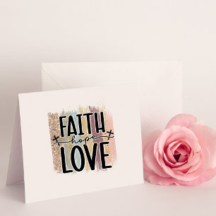 Agradecimento Faith Hope - Cartão de Vazio