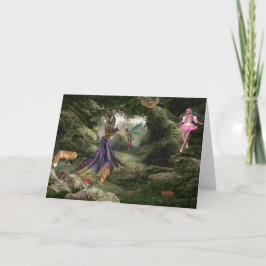 Agradecimento Fantasy Forest do Cartão de Aniversário de Todos N