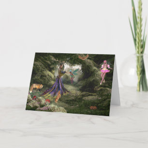 Agradecimento Fantasy Forest do Cartão de Aniversário de Todos N