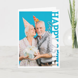 Agradecimento Feliz 25º aniversário de bodas de prata Cartão de 