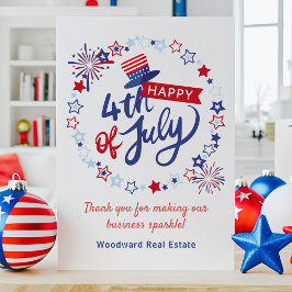 Agradecimento Feliz 4 de julho | Obrigado Cartão de Orçamento de