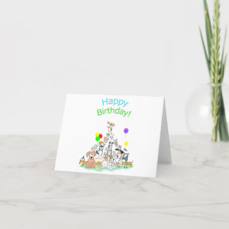 Agradecimento Feliz Aniversário Cães Aniversário Cartão de Anive