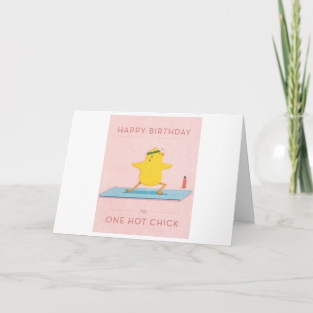 Agradecimento Feliz Aniversário Para Um Cartão De Pintinho Quent (Frente)