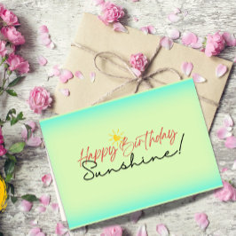 Agradecimento Feliz Aniversário Sunshine  Cartão, Cartão de Aniv