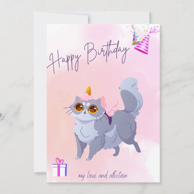 Agradecimento Feliz Cartão de Aniversário (Frente)
