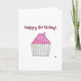 Agradecimento Feliz Cartão de Aniversário do Cupcake 2