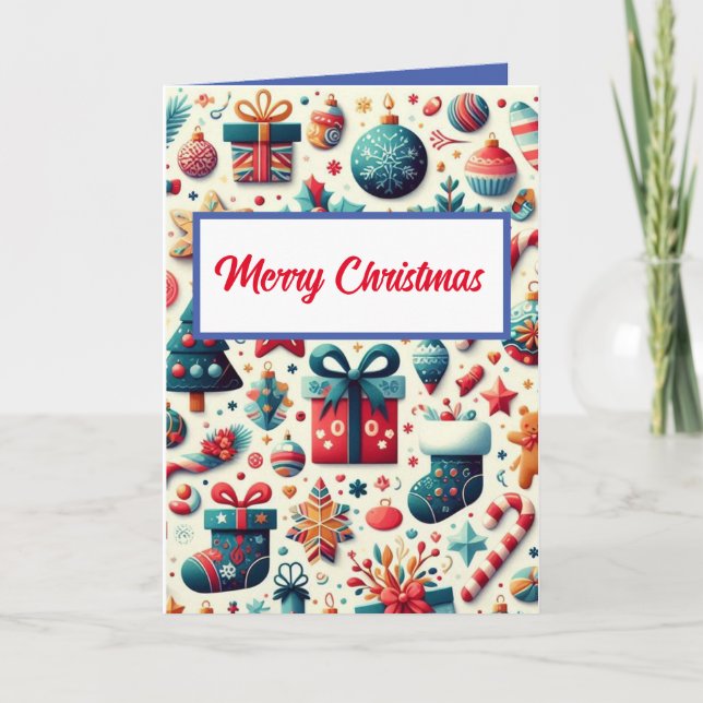 Agradecimento Feliz Cartão de Natal (Frente)