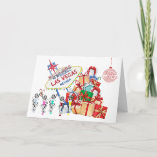 Agradecimento Feliz cartão de Natal de Las Vegas