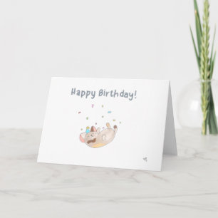 Agradecimento Feliz Cartão de Rato de Aniversário