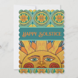 Agradecimento Feliz Cartão de Saudação Sun Mandala Solstício