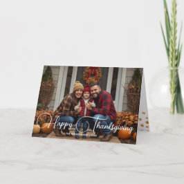 Agradecimento Feliz Dia de Ação de Graças | cartão de foto do di