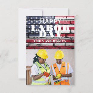 Agradecimento Feliz Dia do Trabalho Patriótico Cartão de Férias