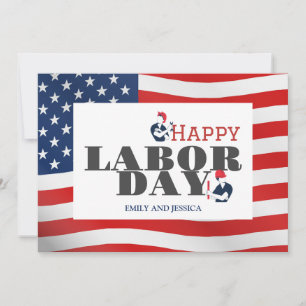 Agradecimento Feliz Dia do Trabalho Patriótico Cartão de Férias