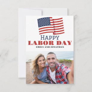 Agradecimento Feliz Dia do Trabalho Patriótico Cartão de Férias 