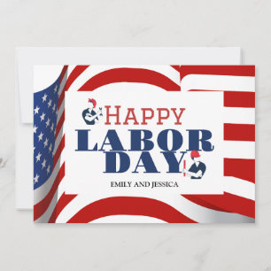 Agradecimento Feliz Dia do Trabalho Patriótico Cartão de Férias 