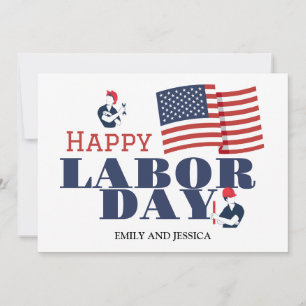 Agradecimento Feliz Dia do Trabalho Patriótico Cartão de Férias