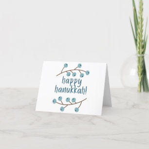 Agradecimento Feliz Hanukkah com Cartão de Saudação Berries