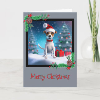 Agradecimento Feliz Natal Jack Russel Terrier - Cartão de Saudaç