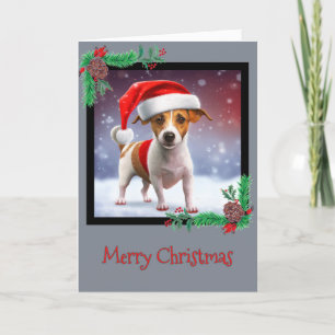 Agradecimento Feliz Natal Jack Russell Terrier - Cartão de Sauda