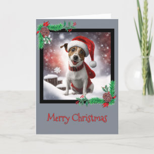 Agradecimento Feliz Natal Jack Russell Terrier - Cartão de Sauda