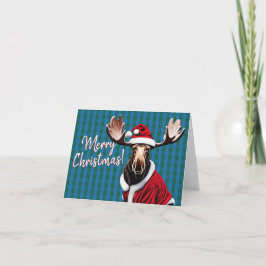 Agradecimento Feliz Natal, Papais noeis Moose! Cartão de Férias