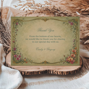 Agradecimento Floral Botânico Vintage