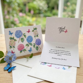 Agradecimento Floral de Hortênsia em Aquarela e Bo