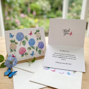 Agradecimento Floral de Hortênsia em Aquarela e Bo