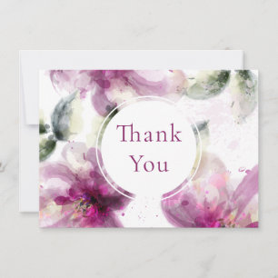 Agradecimento Floral de Lírio Rosa em Aquarela