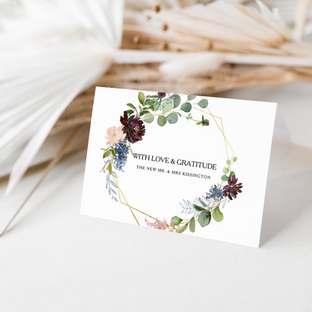 Agradecimento Floral e Folhagens de Borgonha (Criador carregado)