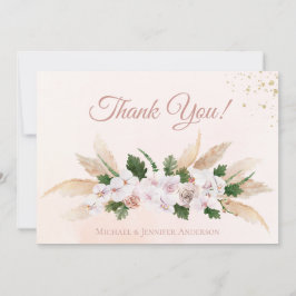 Agradecimento Floral em Aquarela Rosa Luxuriante D