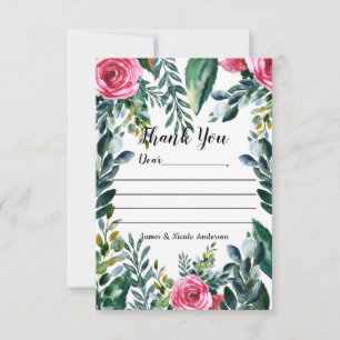 Agradecimento Floral Vintage Aquarela Botânica