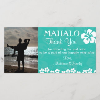 Agradecimento Flores De Praia Obrigado Cartão com fotos