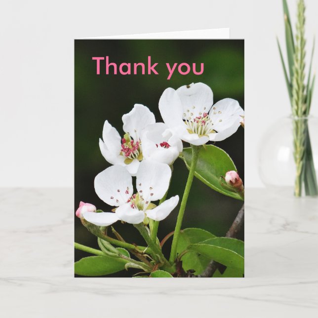 Agradecimento Flores de primavera de cartão (Frente)