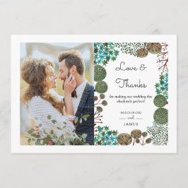 Agradecimento Floresta Florestal de Árvores | Obrigado | Cartão