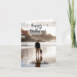 Agradecimento Foto de Cartão de Aniversário Personalizada