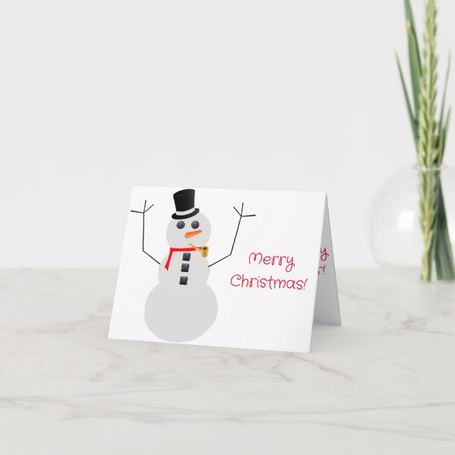Agradecimento Frosty, O Cartão De Natal De Snowman (Frente)
