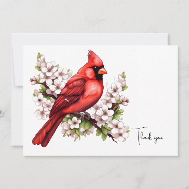 Agradecimento Funeral Cardinal em Aquarela (Frente)