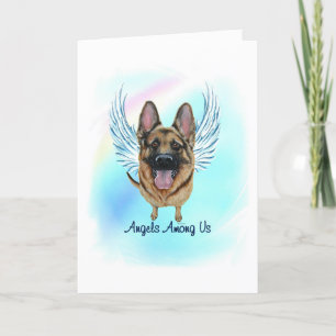 Agradecimento German shepherd Angel Dog Pet Perda Cartão de cond