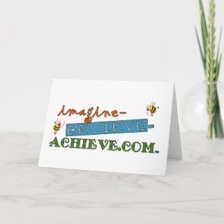 Agradecimento imagine-believe-achieve.com cartão de saudação