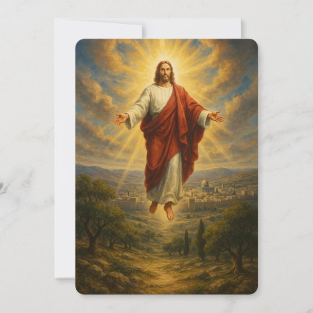 Agradecimento Jesus devolve o Mt. of Olives - Cartão de Saudação (Frente)