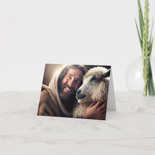 Agradecimento Jesus, o bom cartão de pastor (Frente)