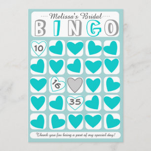 Agradecimento Jogo de bingo de casamento personalizável cartão c