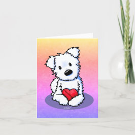 Agradecimento KiniArt Westie Mended Heart Cartão de condolências