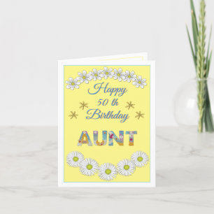 Agradecimento Letra Flor Tia Personalizada Cartão de Aniversário