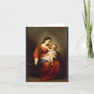 Agradecimento Madonna e Criança... Cartão de Natal